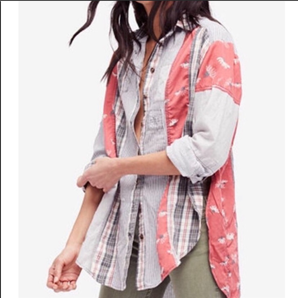 All Patched Up Button Down Top